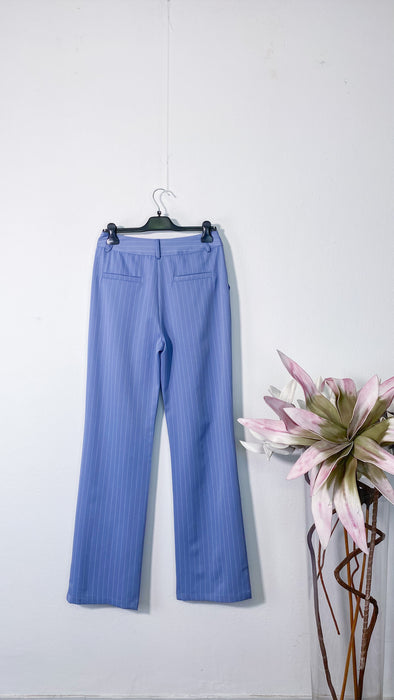 Pantalone Azzurro Gessato