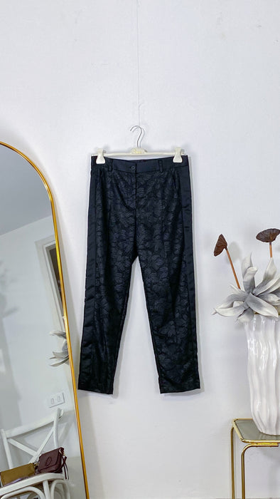 Pantaloni Streight in pizzo nero