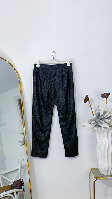 Pantaloni Streight in pizzo nero