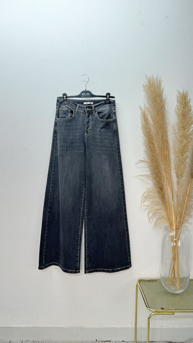 Denim a Palazzo Grigio Vintage