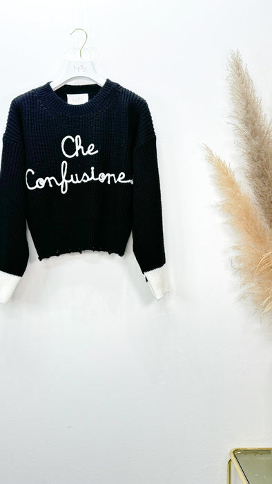 Pullover Nero "Che confusione"