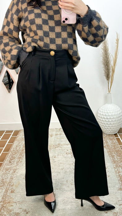 Pantalone Nero Wide Leg