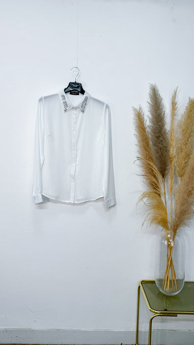 Camicia Bianco Ottico con Strass