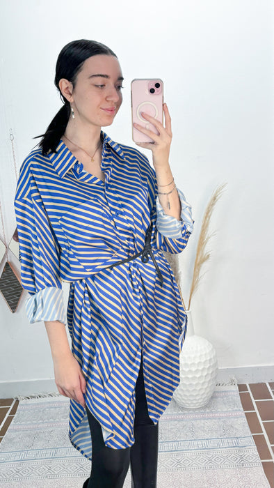 Maxi Camicia Abito a righe