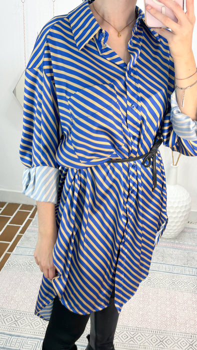 Maxi Camicia Abito a righe